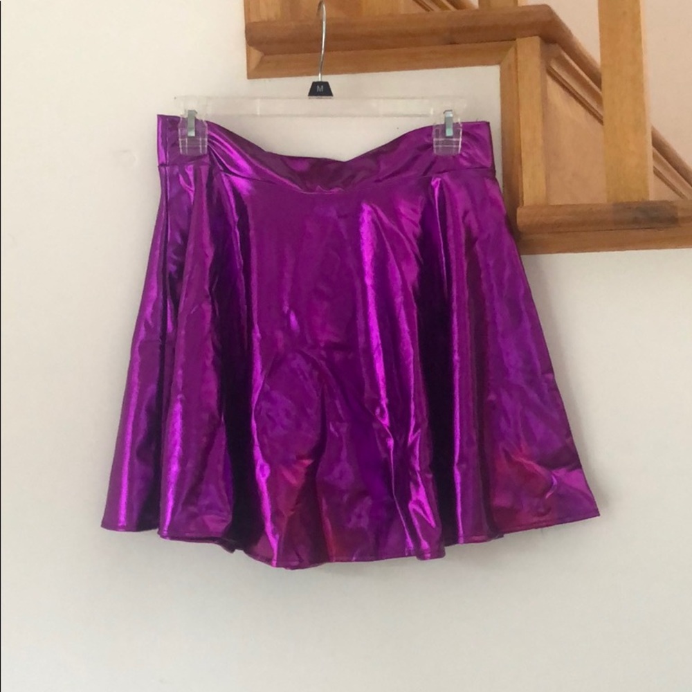 Simplicity Metallic Purple Skirt